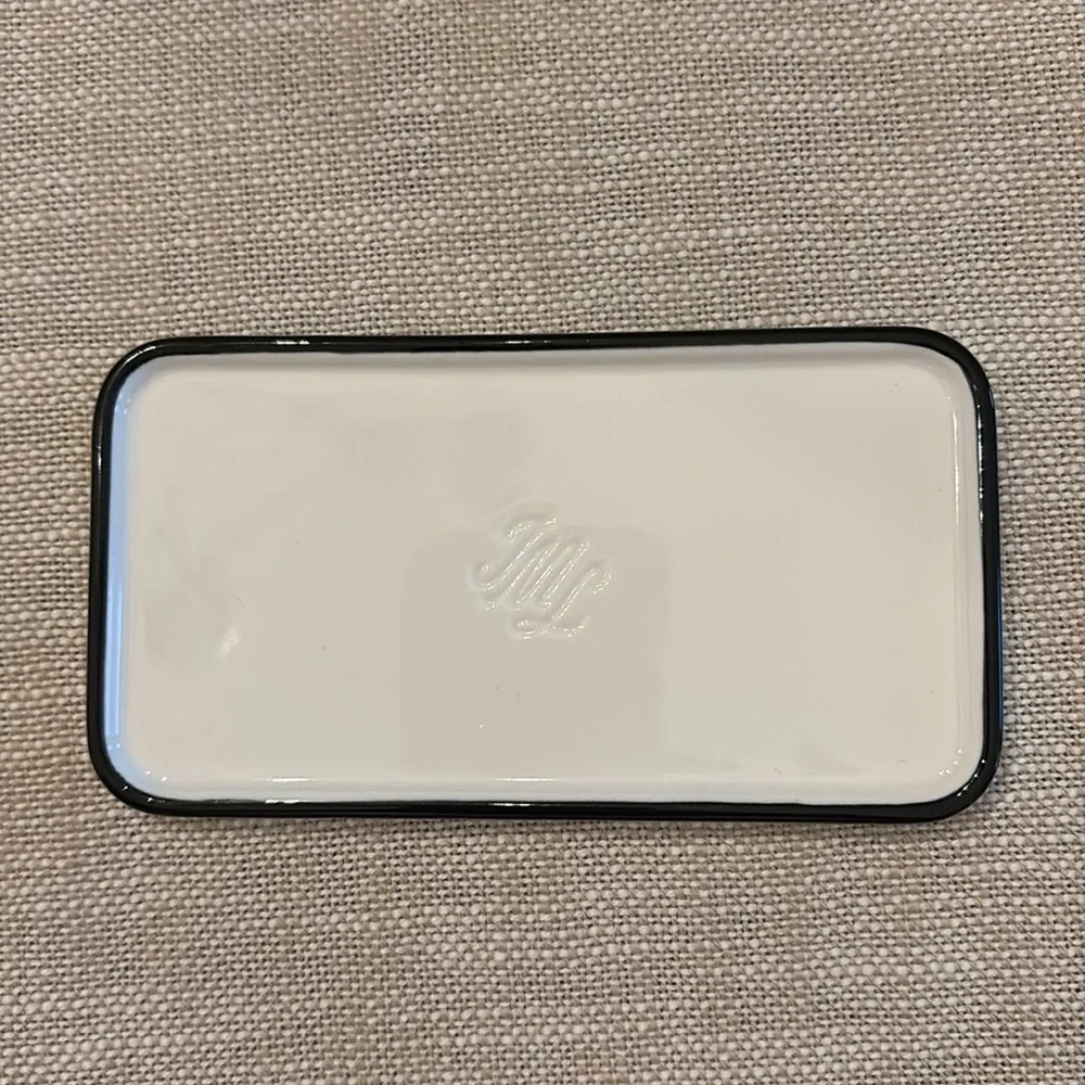 Jo Malone Cream and White Embossed Tray